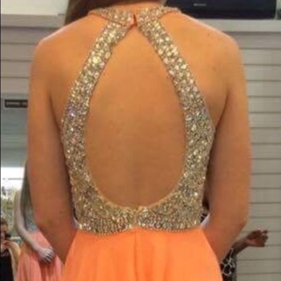 Coral Prom Dress - Picture 5 of 6